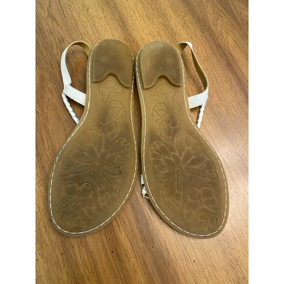 B.O.C Born Concepts White Metallic Braided Sandal‎ Size 9 Wedding Beach Summer - Picture 4 of 5